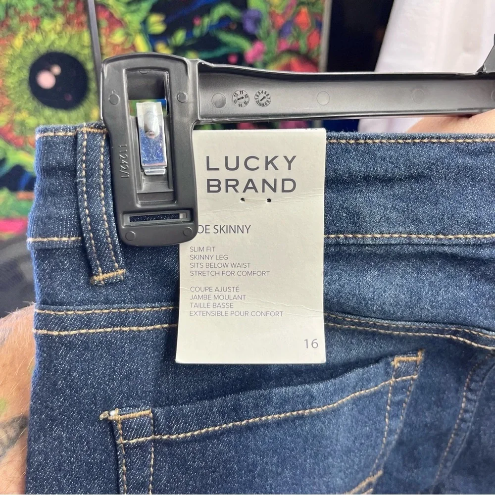 Lucky Brand Zoe Skinny Jeans Girls 16 kids‎ Blue Denim Stretch NWT 2658